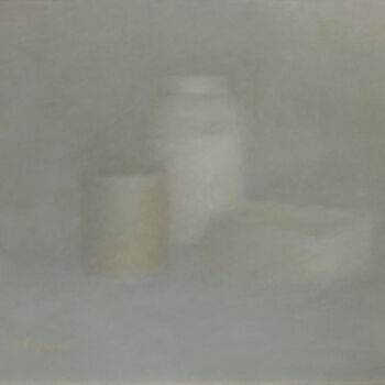 Peinture intitulée "White still life" par Arkady Paransky, Œuvre d'art originale, Pastel