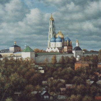 Peinture intitulée "A view of Troitse-…" par Arkady Paransky, Œuvre d'art originale, Pastel