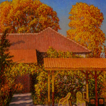 Schilderij getiteld "My house" door Arkady Paransky, Origineel Kunstwerk, Pastel