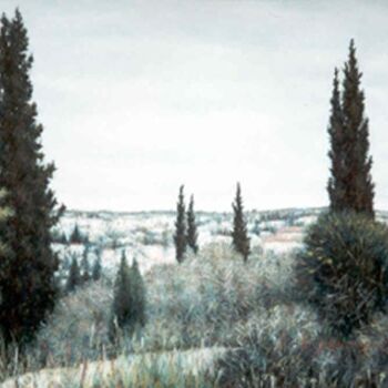 "Ierusalem. Cypresse…" başlıklı Tablo Arkady Paransky tarafından, Orijinal sanat, Petrol