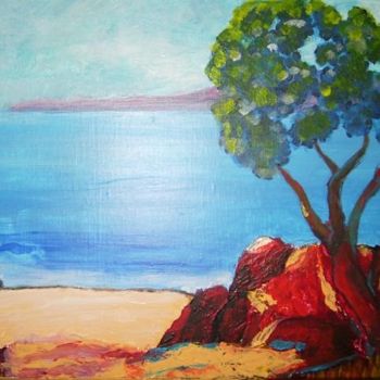 Malerei mit dem Titel "Einsamkeit am Meer" von Maria Olbrich, Original-Kunstwerk