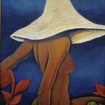 Pintura titulada "Carib Girl II" por Arlene Magloire, Obra de arte original