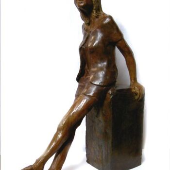 Sculpture titled "Angélique" by Arlette Renaudin, Original Artwork, Metals