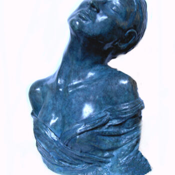 Skulptur mit dem Titel "Rêveuse" von Arlette Renaudin, Original-Kunstwerk, Metalle