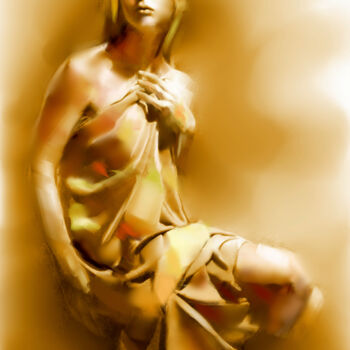 Digital Arts titled "The young woman wit…" by Armajay, Original Artwork, Digital Painting