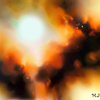 Arte digital titulada "Sky of fire, abstra…" por Armajay, Obra de arte original, Pintura Digital
