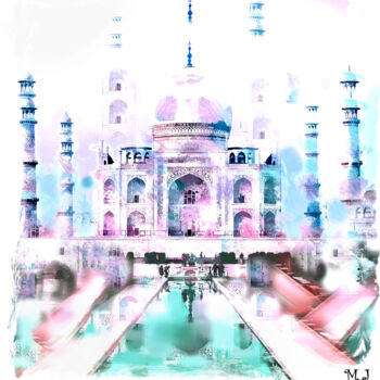 Digital Arts titled "Taj Mahal Revisited" by Armajay, Original Artwork, 2D Digital Work