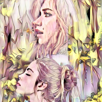 Digital Arts titled "Flower Women - Digi…" by Armajay, Original Artwork, Digital Painting