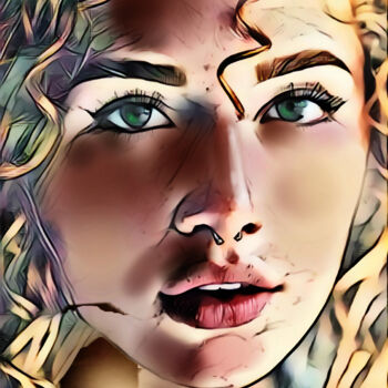 "Redhead Beauty - Fe…" başlıklı Dijital Sanat Armajay tarafından, Orijinal sanat, Dijital Resim