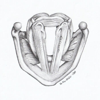 Arts numériques intitulée "Larynx" par Armallysis, Œuvre d'art originale, Crayon