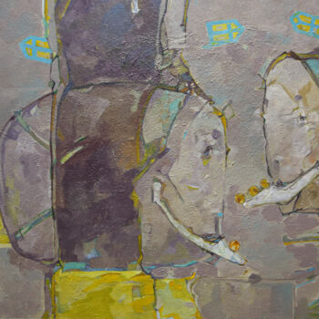 제목이 "Желтая вишня"인 미술작품 Arman Bai로, 원작, 기름 나무 들것 프레임에 장착됨