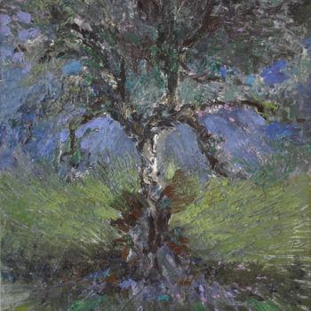 Painting titled "L'arbre" by Arman Tadevosyan, Original Artwork, Oil