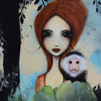 Peinture intitulée "Balade tropicale" par Armandine Js, Œuvre d'art originale, Acrylique