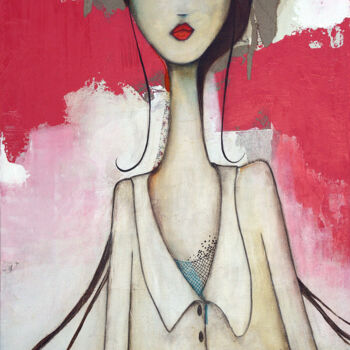 Peinture intitulée "En attendant Guilla…" par Armandine Js, Œuvre d'art originale, Acrylique