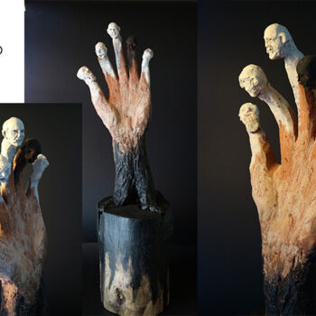 Rzeźba zatytułowany „umano” autorstwa Armando D'Andrea, Oryginalna praca, Ceramika