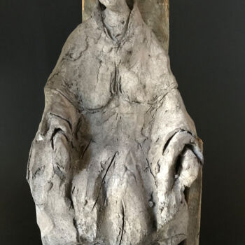 Sculpture intitulée "pope" par Armando D'Andrea, Œuvre d'art originale, Bois