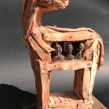 Sculpture titled "Inganno" by Armando D'Andrea, Original Artwork, Clay