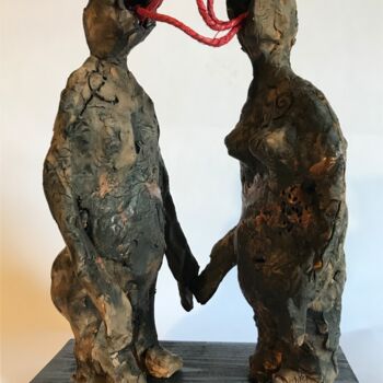 Scultura intitolato "Amanti" da Armando D'Andrea, Opera d'arte originale, Terracotta