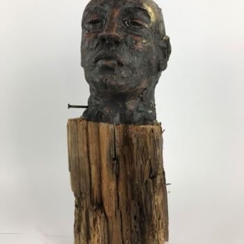 Sculpture titled "Senilità" by Armando D'Andrea, Original Artwork, Terra cotta