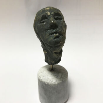Sculpture titled "Volto 1" by Armando D'Andrea, Original Artwork, Clay