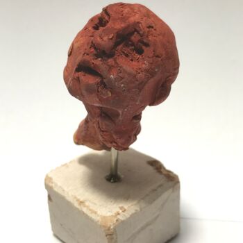 Sculpture titled "Volto6" by Armando D'Andrea, Original Artwork, Terra cotta