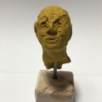 Sculpture titled "Volto7" by Armando D'Andrea, Original Artwork, Clay