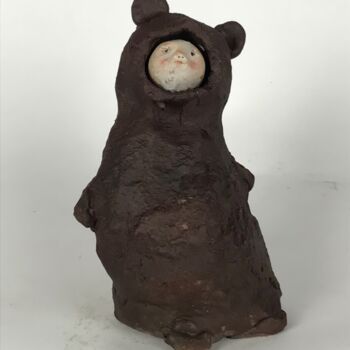 Sculpture intitulée "Lucifer-Bear" par Armando D'Andrea, Œuvre d'art originale, Argile