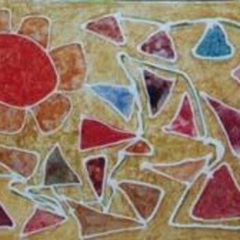 Pintura intitulada "SQUARED SUN RAYS" por Armando Moreschi, Obras de arte originais, Óleo