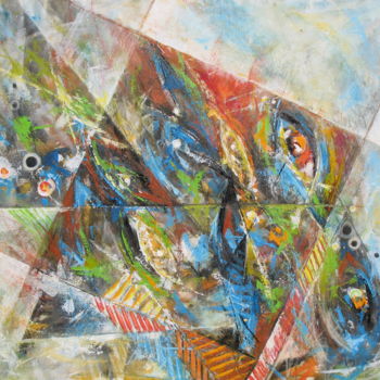 Painting titled "linee-multiformi-n-…" by Armando Torregrossa, Original Artwork