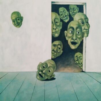 Malerei mit dem Titel "From 'psyco hospita…" von Arman Ohanyan, Original-Kunstwerk, Öl