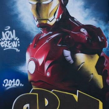Schilderij getiteld "CETRA IRON MAN ARM…" door Arm Crew, Origineel Kunstwerk, Graffiti