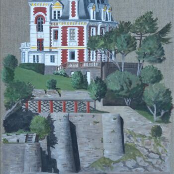 Peinture intitulée "Villa des Roches Br…" par Armelle Cailly, Œuvre d'art originale, Acrylique Monté sur Châssis en bois