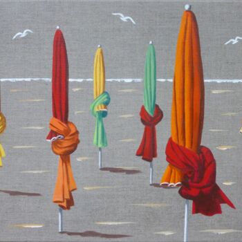 Peinture intitulée "Comme à deauville 4…" par Armelle Cailly, Œuvre d'art originale, Acrylique Monté sur Châssis en bois