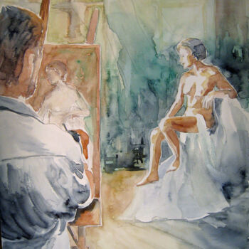 Malarstwo zatytułowany „ambiance d'atelier” autorstwa Armelle Delaplace, Oryginalna praca