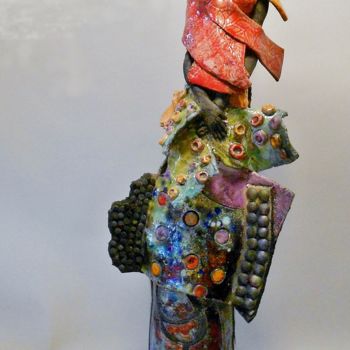 Scultura intitolato "reverie lunaire" da Armelle Colombier, Opera d'arte originale, Ceramica