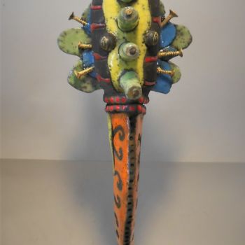 Sculpture titled "Le Toukélé" by Armelle Colombier, Original Artwork, Ceramics