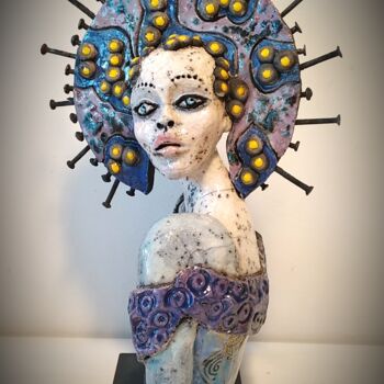 雕塑 标题为“L'Initiée” 由Armelle Colombier, 原创艺术品, 陶瓷