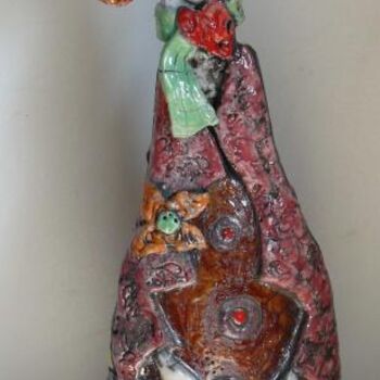 Sculpture titled "la reveuse" by Armelle Colombier, Original Artwork, Ceramics