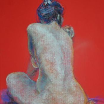 Peinture intitulée "le dos" par Armelle Panay, Œuvre d'art originale, Huile