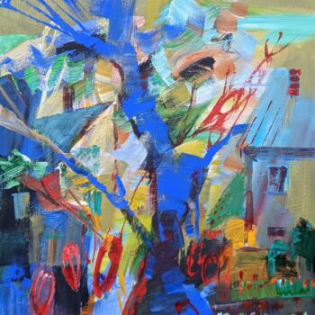Painting titled "in one of the stree…" by Armen Ghazayran (Nem), Original Artwork, Acrylic