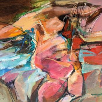 Painting titled "In the bed" by Armen Ghazayran (Nem), Original Artwork, Acrylic