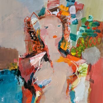 Malarstwo zatytułowany „Alicia front of mir…” autorstwa Armen Ghazayran (Nem), Oryginalna praca, Akryl