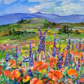 Pintura intitulada "spring/poppies" por Armen Ghazayran (Nem), Obras de arte originais, Acrílico