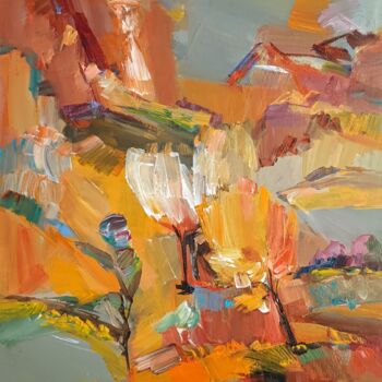 Peinture intitulée "Autumn/Orange" par Armen Ghazayran (Nem), Œuvre d'art originale, Acrylique