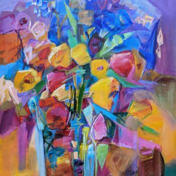 Painting titled "bouquet of 50" by Armen Ghazayran (Nem), Original Artwork, Acrylic