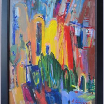 Painting titled "city ​​series." by Armen Ghazayran (Nem), Original Artwork, Oil