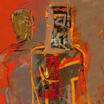 Digital Arts titled "two persons" by Armen Ghazayran (Nem), Original Artwork, Digital Painting