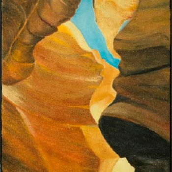 Painting titled "Canyon 15" by Armida "Pupa" Nardi, Original Artwork, Oil