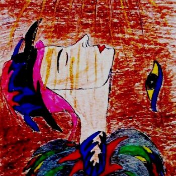 Dessin intitulée "chance chaleureux…" par Armine Baghdasaryan (Parmide), Œuvre d'art originale, Stylo à bille