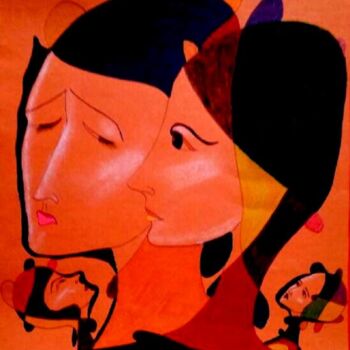 Disegno intitolato "amants !!" da Armine Baghdasaryan (Parmide), Opera d'arte originale, Biro